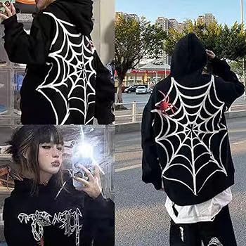 トップス Spider web skull print sweat tops 71LO+C5fseL._SY350_QL65_.jpg